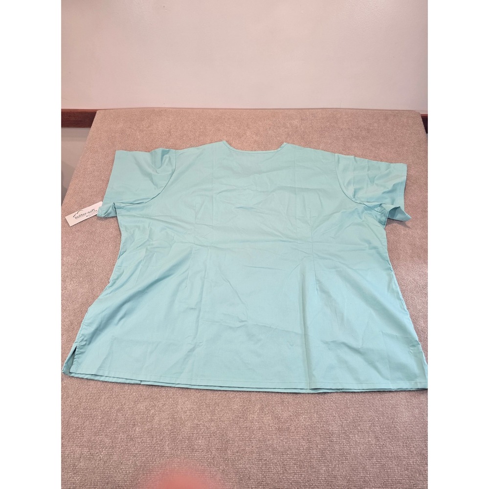 Butter-Soft Stretch Women Mint Green V-Neck Scrub Top BSS689 5X NWT